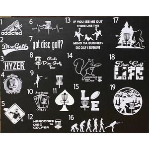 Disc Golf Vinyl Decals Stickers Car Truck RV Window Multiple Styles To CHOOSE